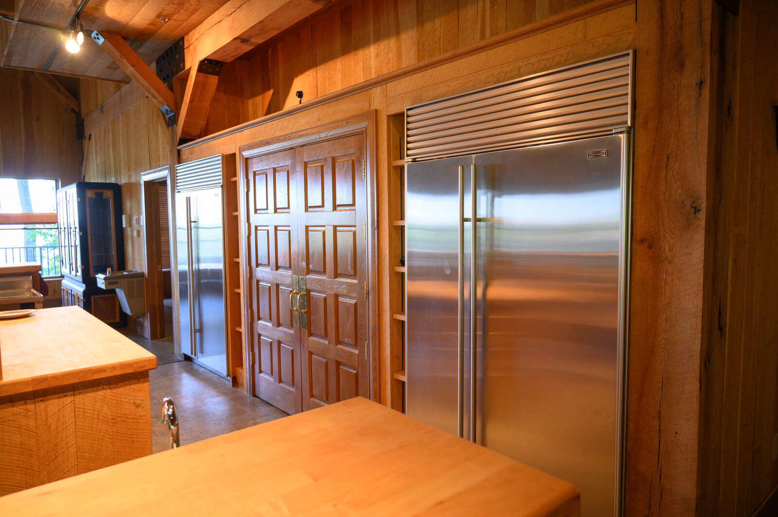 Full kitchen with refrigerators